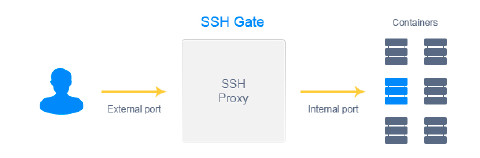 SSH Gate to container