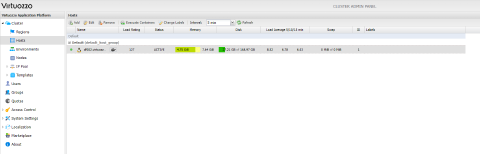 Google Cloud cluster admin panel