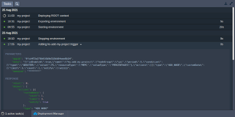 dashboard tasks panel